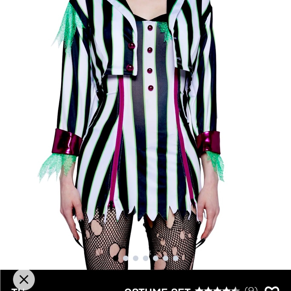 Dolls Kill ISO Exorcist 3 piece Costume, size Small , Beetle Juice , Hot 2024 - Picture 4 of 11